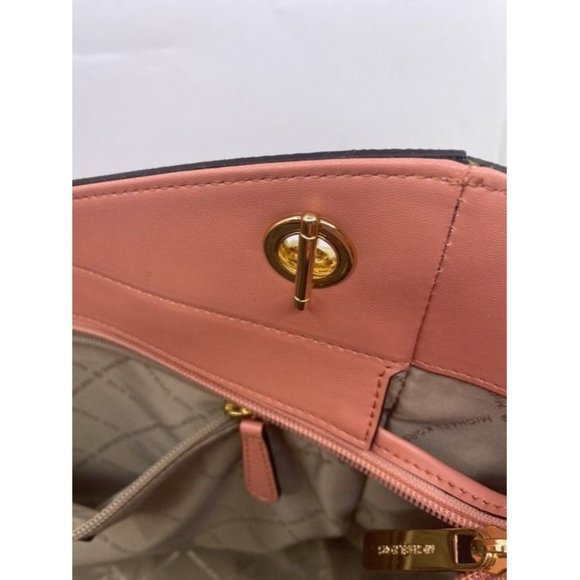 Michael Kors Jet Set Large Color Blcok Logo Coated Canvas Shoulder Bag - Picture 2 of 11